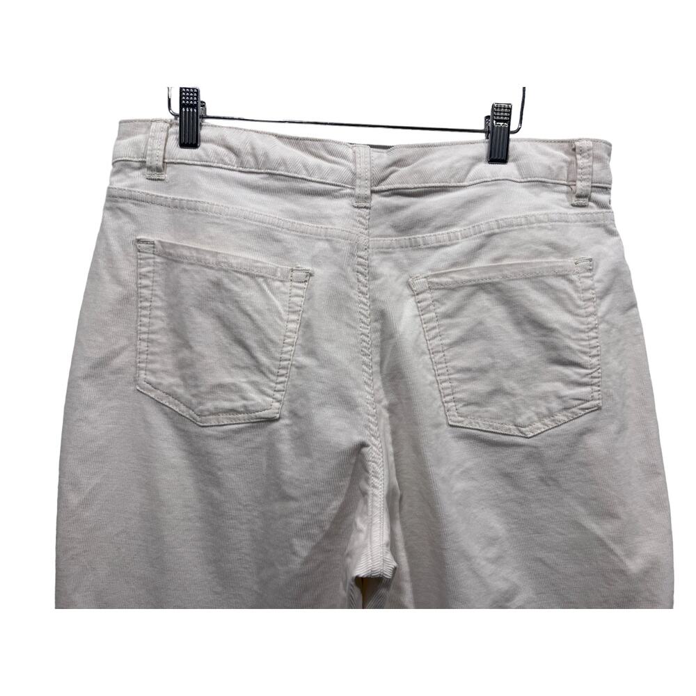 Coldwater Creek Wmns 12 Straight Leg Corduroy Stretch Trouser Pants Cream/Ivory - Picture 6 of 12